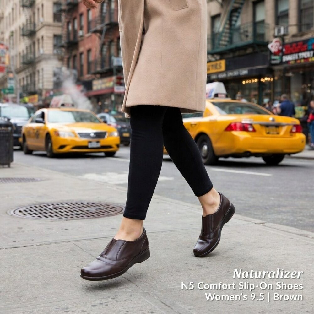 NEW! Naturalizer N5 Comfort Slip-On Shoes | Women’s 9.5 | Brown